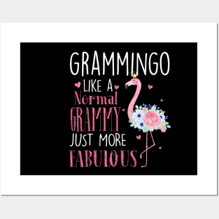 Flamingo Grammingo like a normal Grammy Gifts Funny Grandma Posters and Art